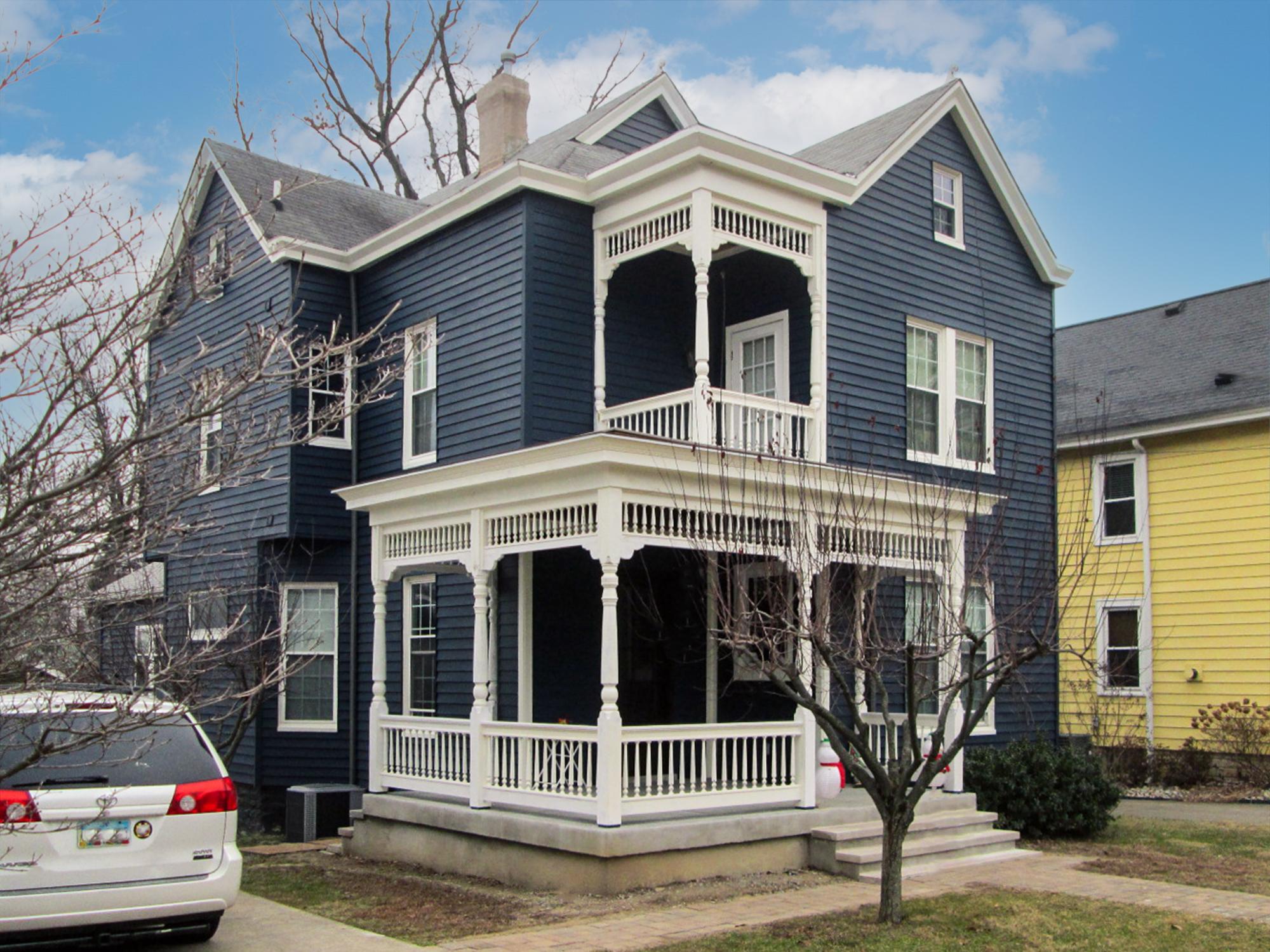 Renovated Victorian porch